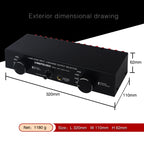 4 Input 4 Ooutput Power Amplifier Speaker Selector Switcher Speaker Comparator, 4 Input 4 Ooutput