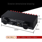 4 Input 2 Output or 2 In 4 Out Power Amplifier Speaker Selector Switcher, 4 Input 2 Output or 2 In 4 Out