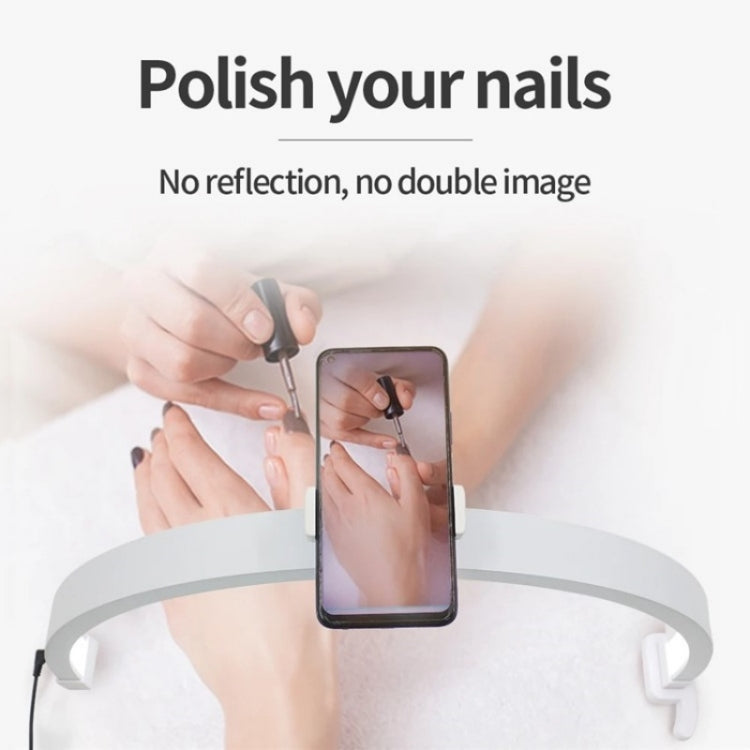 M12X Foldable LED Half Moon Lamp Touch Control Nail Art Lamp, Length: 56cm, US Plug, UK Plug, EU Plug, AU Plug