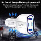P49 53W PD20W Type-C + USB 4-port Car Charger with USB to Micro USB Data Cable, USB to Micro USB Data Cable