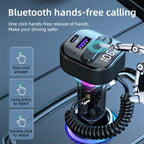 C52 Cigarette Lighter Car Charger Car FM Transmitter Bluetooth Receiver MP3 Player, C52