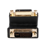 90 Degree Right Angled DVI 24+5 DVI-I Digital Dual Link Male To Female Extension Adapter for HDTV LCD Monitor
