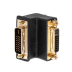 90 Degree Right Angled DVI 24+5 DVI-I Digital Dual Link Male To Female Extension Adapter for HDTV LCD Monitor
