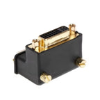 90 Degree Right Angled DVI 24+5 DVI-I Digital Dual Link Male To Female Extension Adapter for HDTV LCD Monitor