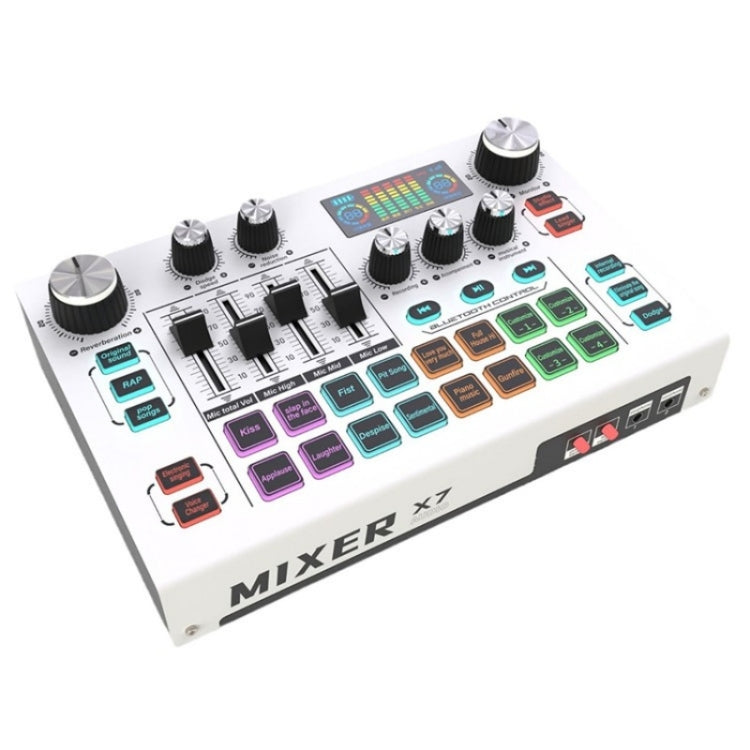 X7 48V Live Broadcast Audio Mixer Professional Microphone Live Sound Card, X7
