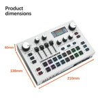 X7 48V Live Broadcast Audio Mixer Professional Microphone Live Sound Card, X7