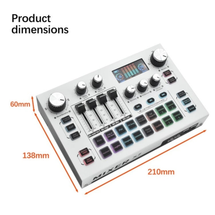 X7 48V Live Broadcast Audio Mixer Professional Microphone Live Sound Card, X7