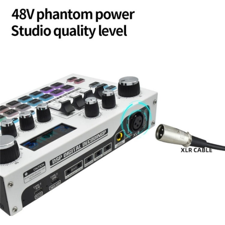 X7 48V Live Broadcast Audio Mixer Professional Microphone Live Sound Card, X7