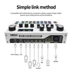X7 48V Live Broadcast Audio Mixer Professional Microphone Live Sound Card, X7