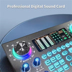 C100 Live Streaming Recording Karaoke Sound Card Mobile Audio Mixer, C100