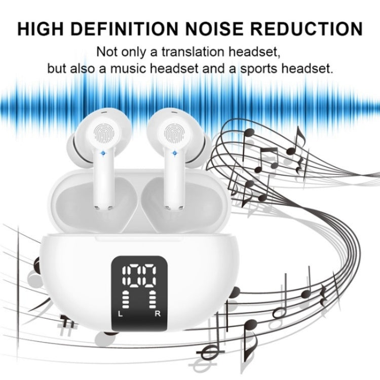 M10 Wireless Bluetooth Smart Voice Translator Headset Multiple Languages Translation Earphones, M10