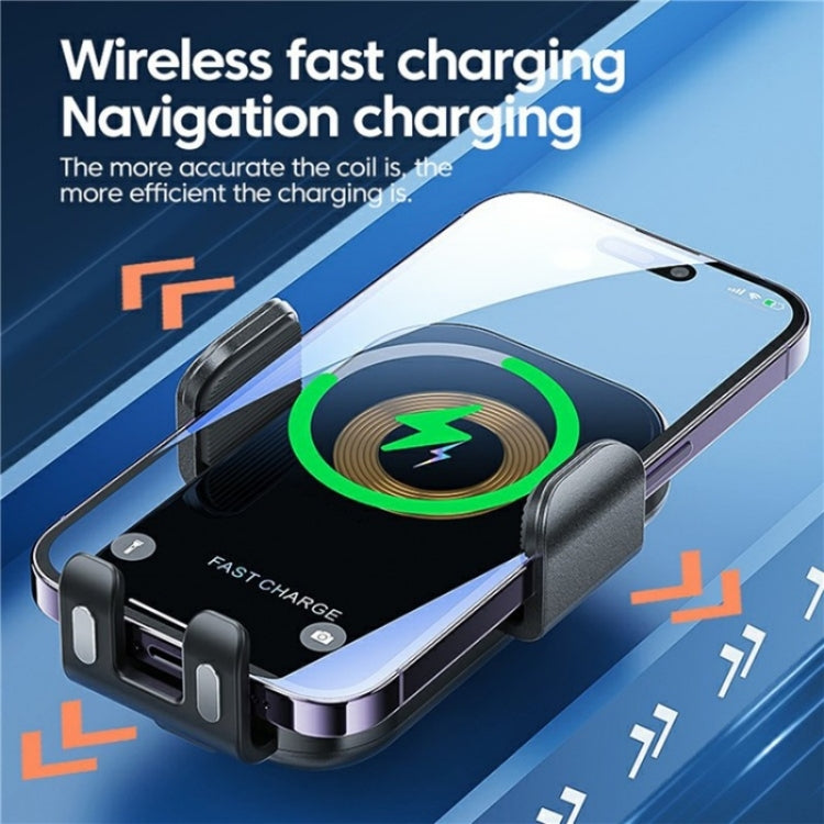 X12 Car Air Vent Touch Sensing Wireless Phone Charger Holder, X12 (Black), X12 (Silver)