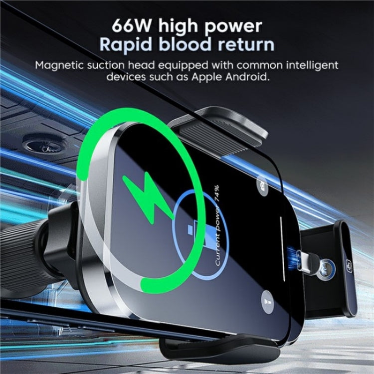 X10s Car Air Vent Hook 66W High Power Intelligent Induction Wireless Charger, X10s (Tarnish), X10s (Silver)