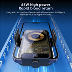 X11s 66W High Power Transparent Car Wireless Charger Phone Bracket, X11s (Titanium), X11s (Silver)