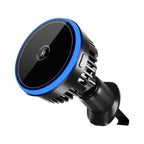 T2 Vehicle Air Vent Phone Charging Stand Magnetic Wireless Colorful Light Charger, T2