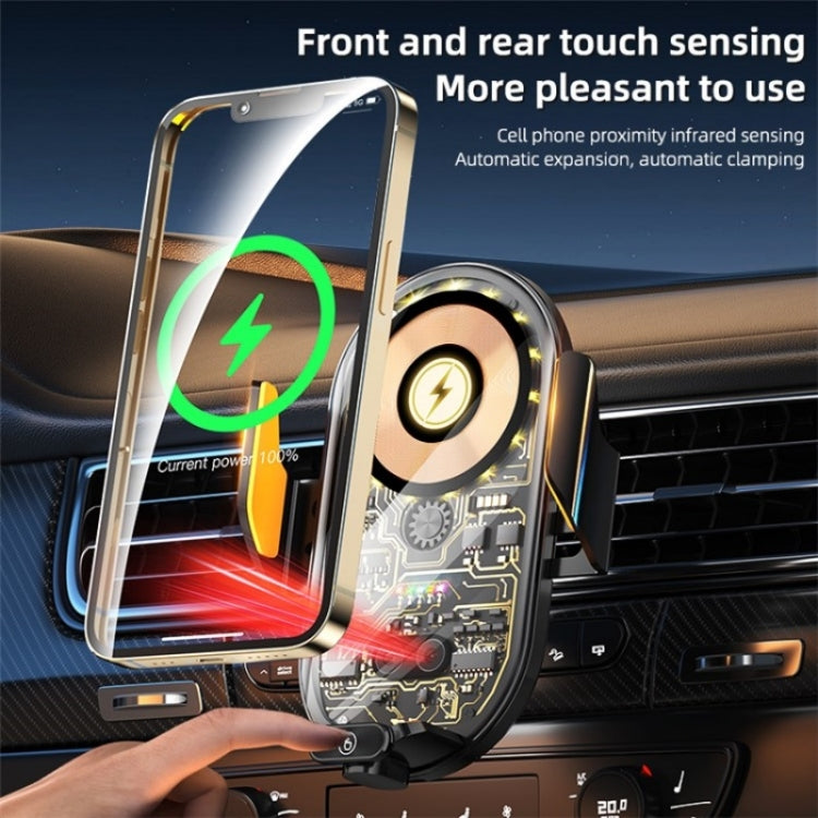 C23 66W Car Air Vent Phone Holder Wireless Charger, C23 (Black), C23 (Gold), C23 (Grey)