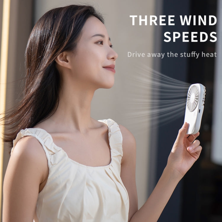 F11 Portable Rechargeable Hanging Neck Fan Cooling Handheld Fan 3 Speeds Desk Fan