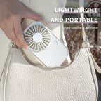 F11 Portable Rechargeable Hanging Neck Fan Cooling Handheld Fan 3 Speeds Desk Fan