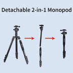 JMARY KT285+NB40 Live Streaming Photography Monopod Tripod Detachable Camera Stand, KT285+NB40