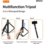 JMARY MT-39 Multifunction Live Streaming DSLR Camera Stand Holder Phone Clamp Tripod, MT-39