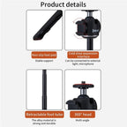 JMARY MT-29 Mini Extendable Live Streaming Desktop Tripod Selfie Stick Camera Phone Holder, MT-29
