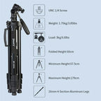 JMARY KP-2294 Detachable 179cm 4-section Adjustable Monopod Panoramic Photography Tripod, KP-2294