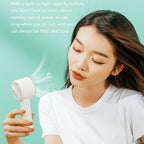 WX-633 Summer Handheld Fan 3 Speeds Semiconductor Cold Compress Desk Fan, WX-633 (White), WX-633 (Baby Blue), WX-633 (Navy Blue)