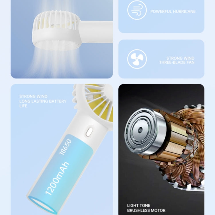 F10 3 Wind Speed Rechargeable Summer Cooling Fan Mini Handheld Fan Cooler, F10 (Black), F10 (Blue), F10 (White)