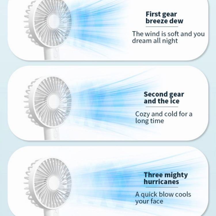 F35 With Hanging Hole Rechargeable Cooling Fan Powerful Handheld Fan 1200mAh Desk Fan, F35 (Baby Blue), F35 (Pink), F35 (White)