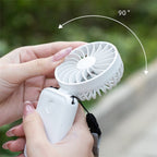 F458 With Neck Rope Summer 3 Speeds Adjustable Foldable Mini Handheld Fan, F458 (Orange), F458 (Purple), F458 (White)