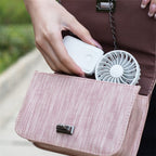 F458 With Neck Rope Summer 3 Speeds Adjustable Foldable Mini Handheld Fan, F458 (Orange), F458 (Purple), F458 (White)