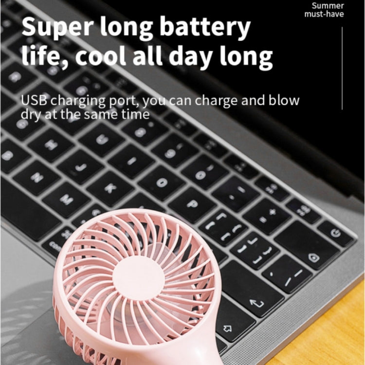 S13 Portable Summer Cooling Fan Hanging Buckle Mini 3 Wind Speed Handheld Fan, S13 (Baby Blue), S13 (Pink), S13 (White)