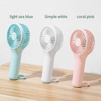 S13 Portable Summer Cooling Fan Hanging Buckle Mini 3 Wind Speed Handheld Fan, S13 (Baby Blue), S13 (Pink), S13 (White)