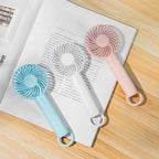 S3 3 Speed Low Noise Hanging Hole Desk Fan Portable Rechargeable Handheld Cooling Fan, S3 (White), S3 (Pink), S3 (Baby Blue)