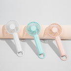 S3 3 Speed Low Noise Hanging Hole Desk Fan Portable Rechargeable Handheld Cooling Fan, S3 (White), S3 (Pink), S3 (Baby Blue)