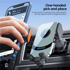 X16 Car Smart Sensor Phone Holder Magnetic Phone Mount Automatic Wireless Charger, X16 (Tarnish), X16 (Silver)