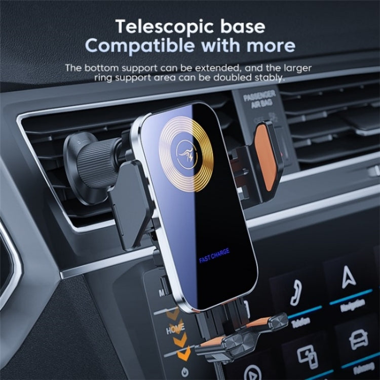 X15 Wireless Charger Mobile Phone Bracket Car Air Vent Cell Phone Mount Holder, X15 (Silver), X15 (Black)