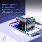 C3 Dual USB Car Charger Bluetooth Hands-free Call Adapter FM Transmitter Car MP3 Music Player, C3