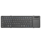 B077T With Touchpad Foldable PU Leather Wireless Bluetooth Keyboard, B077T
