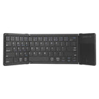 B077T With Touchpad Foldable PU Leather Wireless Bluetooth Keyboard, B077T