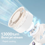 FC1 100 Wind Speed Levels Summer Cooler Desktop Fan Turbine Handheld Fan, FC1 (Black), FC1 (White)