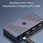 Q802 Aluminum Alloy 8K HD Video Splitter HDR 2 in 1 Out Mirror Screens Video Transfer Adapter, Q802