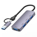 T203 USB + Type-C 3.0 Converter Hub 5Gbps USB 3.0 Data Transfer Adapter for Laptop / Tablet PC, T203
