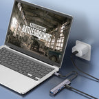 T506 Aluminum Alloy Multi-Port Converter USB-C 3.0 to PD + USB 3.0 + 2 x USB 2.0 Adapter HUB, T506