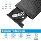 042  Football Pattern USB3.0 / Type-C Computer Laptop External Optical Drive Burner DVD Burner, 042
