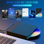 X001 USB 3.0+Type-C Disc Player External Optical Drive CD / DVD Burner Reader, X001