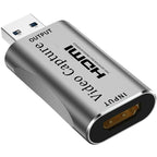 C30 For Game Live Streaming Aluminum Alloy USB Male to HDMI Female HD Video Capture Card, C30