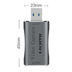C30 For Game Live Streaming Aluminum Alloy USB Male to HDMI Female HD Video Capture Card, C30