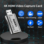 C30 For Game Live Streaming Aluminum Alloy USB Male to HDMI Female HD Video Capture Card, C30