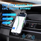 W8 With Telescopic Cable Car Audio Adapter Bluetooth Receiver FM Transmitter, W8